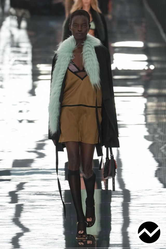Fendi, SS27 womenswear, Mustard, look 5