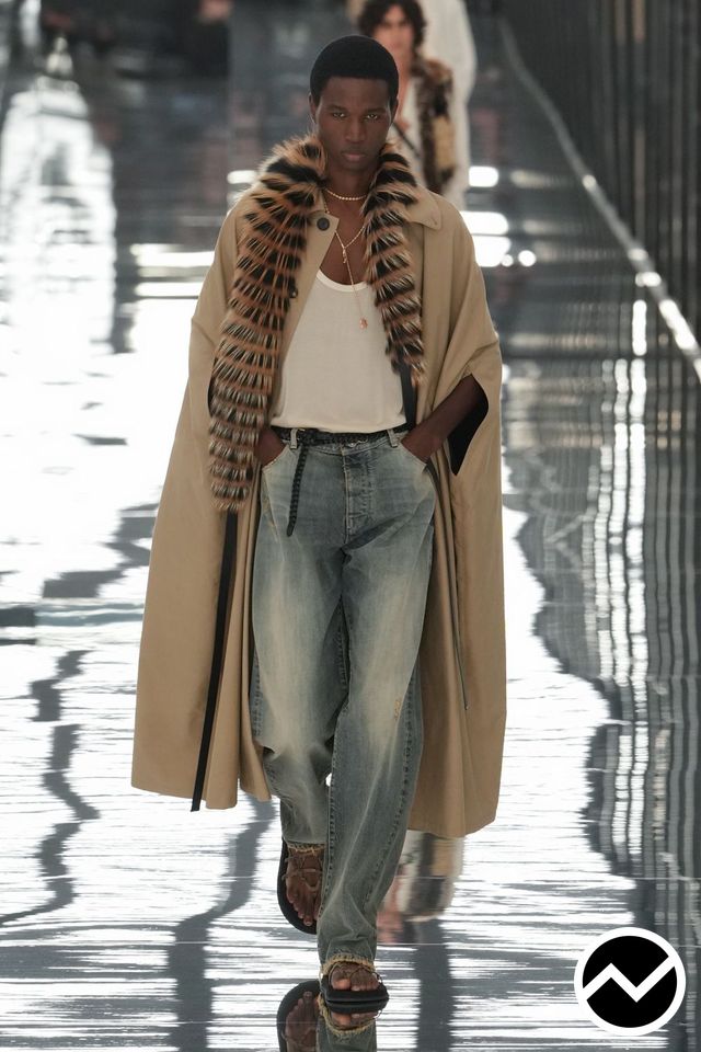 Fendi, SS27 menswear, Stand Collar Coat, look 33