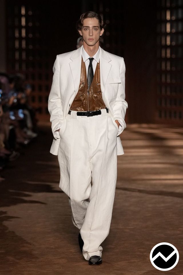Ferragamo, SS27 menswear, White, look 9