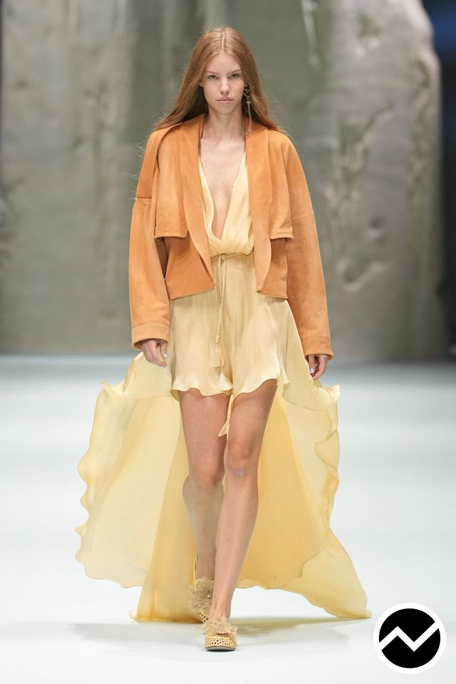 Genny, SS27 womenswear, Butter Yellow, look 9