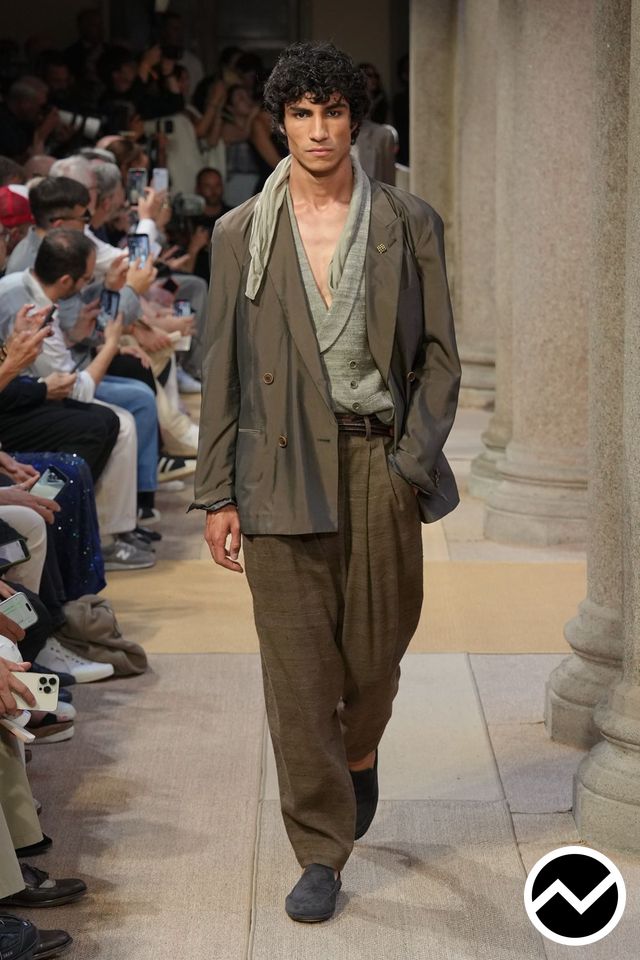 Giorgio Armani, SS27 menswear, Barrel Pants, look 6
