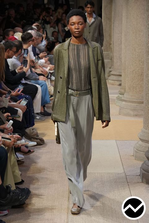 Giorgio Armani, SS27 womenswear, Uniform Green, look 56