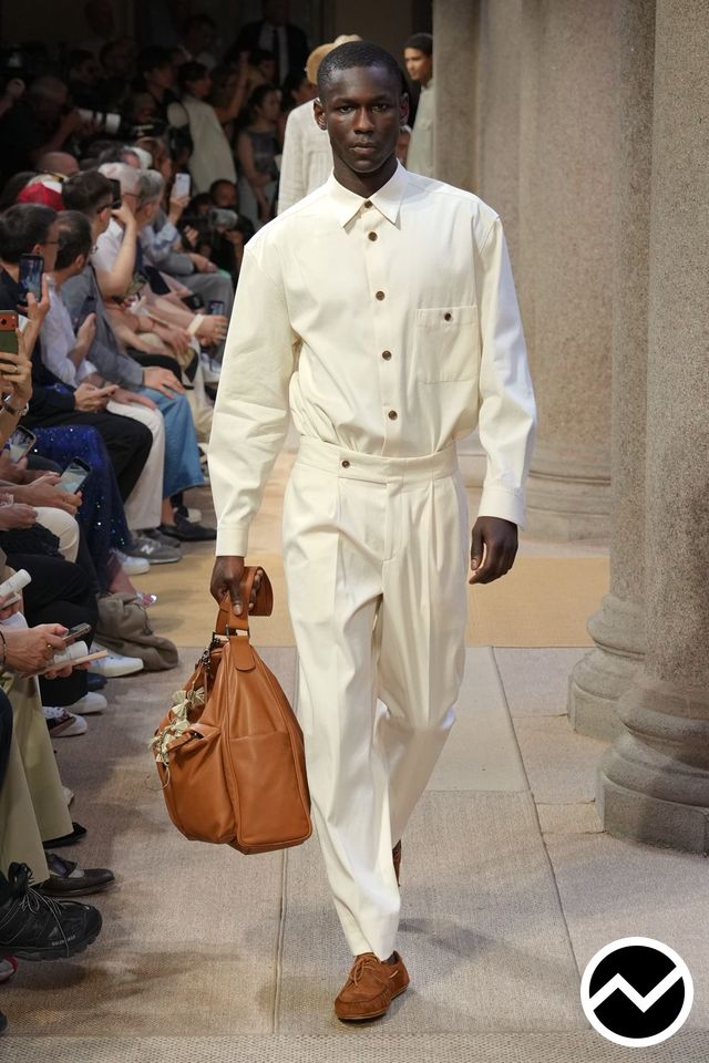 Giorgio Armani, SS27 menswear, Ecru, look 79
