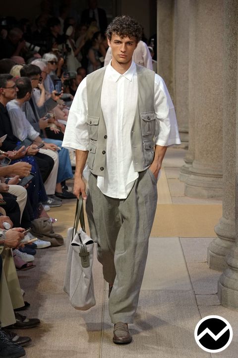 Giorgio Armani, SS27 menswear, Oversized Shirts, look 136