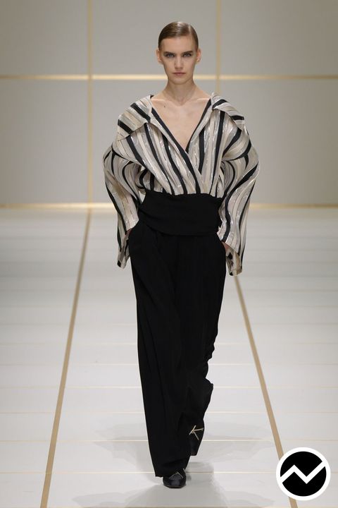 Giorgio Armani, SS27 womenswear, Striped, look 22
