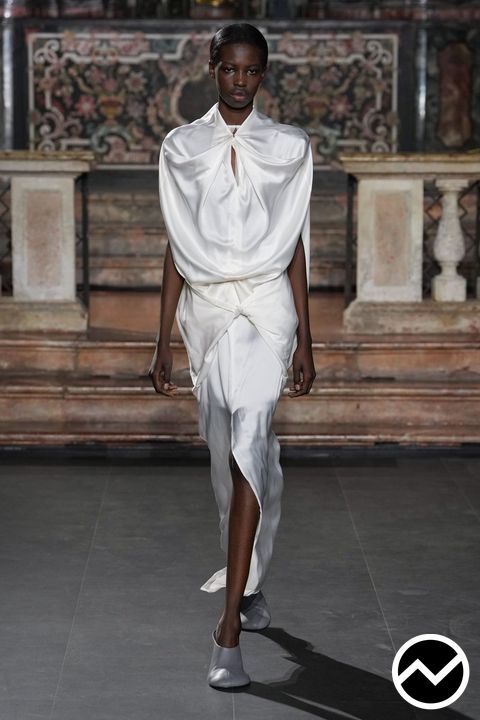 Institution By Galib Gassanoff, SS27 womenswear, Draped Dress, look 28