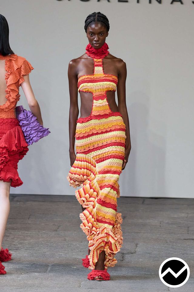 J Salinas, SS27 womenswear, Asymmetric Hem Dress, look 1