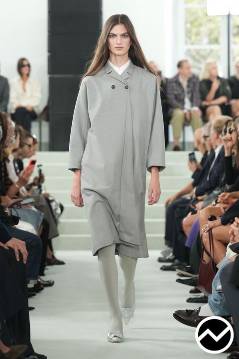 Jil Sander, SS27 womenswear, Three-Quarter Sleeve Coat, look 15