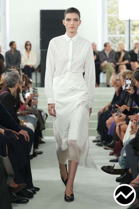 Jil Sander, SS27 womenswear, Asymmetric Hem Skirts, look 23