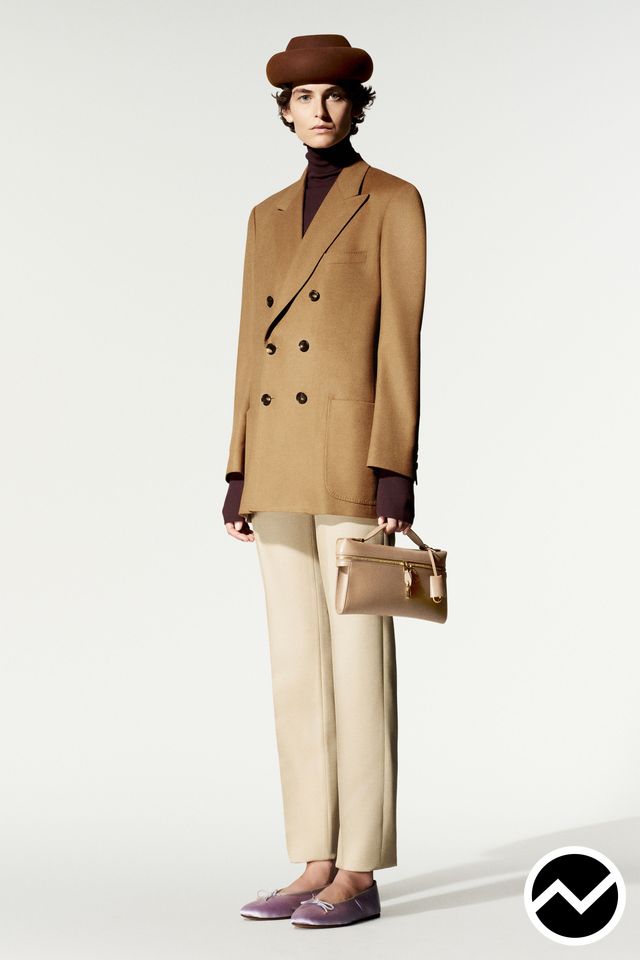 Loro Piana, SS27 womenswear, Double Breasted Jacket, look 1