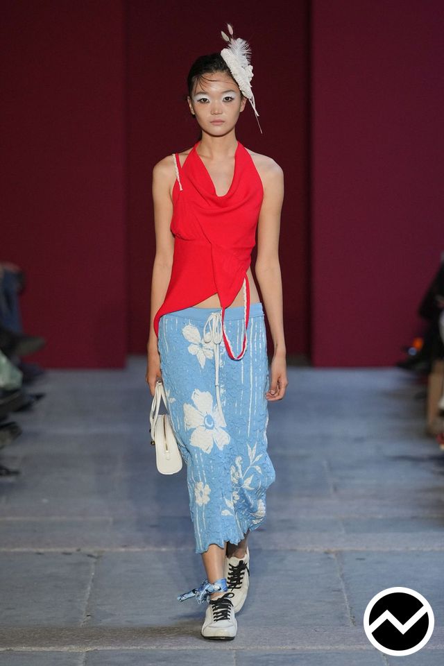 Marco Rambaldi, SS27 womenswear, Baby Blue, look 5