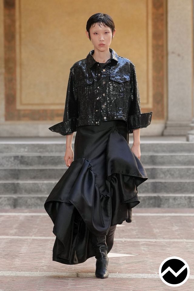 Marques’almeida, SS27 womenswear, Cropped Jacket, look 29
