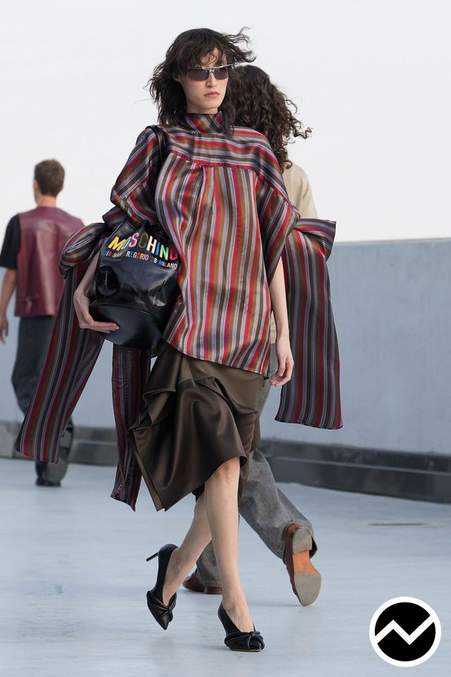 Moschino, SS27 womenswear, Striped, look 25