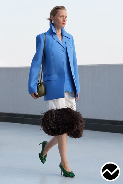 Moschino, SS27 womenswear, Powder Blue, look 34