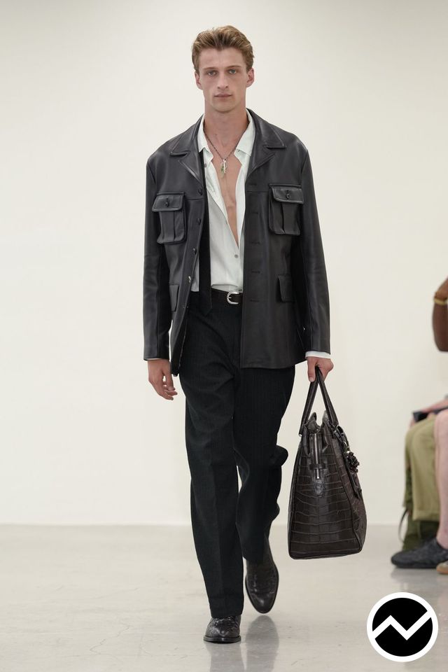 Paul Smith, SS27 menswear, Leather, look 27