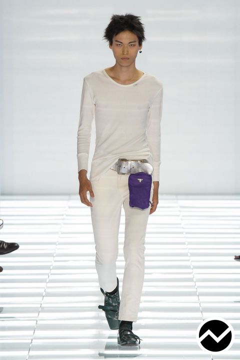 Prada, SS27 menswear, White, look 4