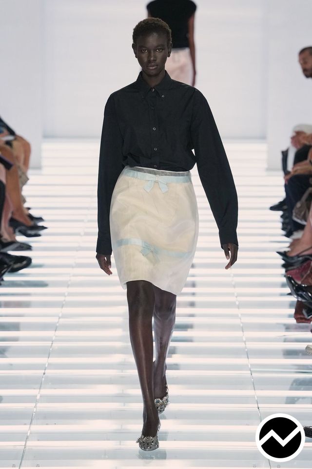 Prada, SS27 womenswear, Straight Skirts, look 19
