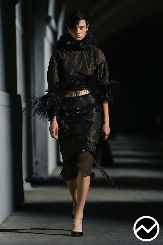 The Attico, SS27 womenswear, Asymmetric Hem Skirts, look 49