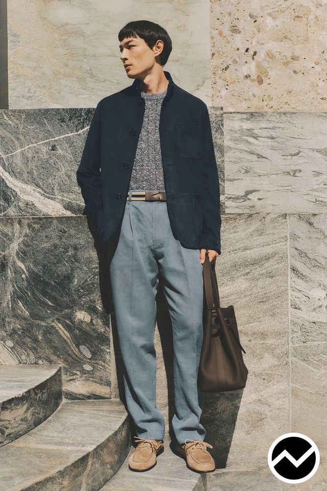 Tod's, SS27 menswear, Midnight Blue, look 16