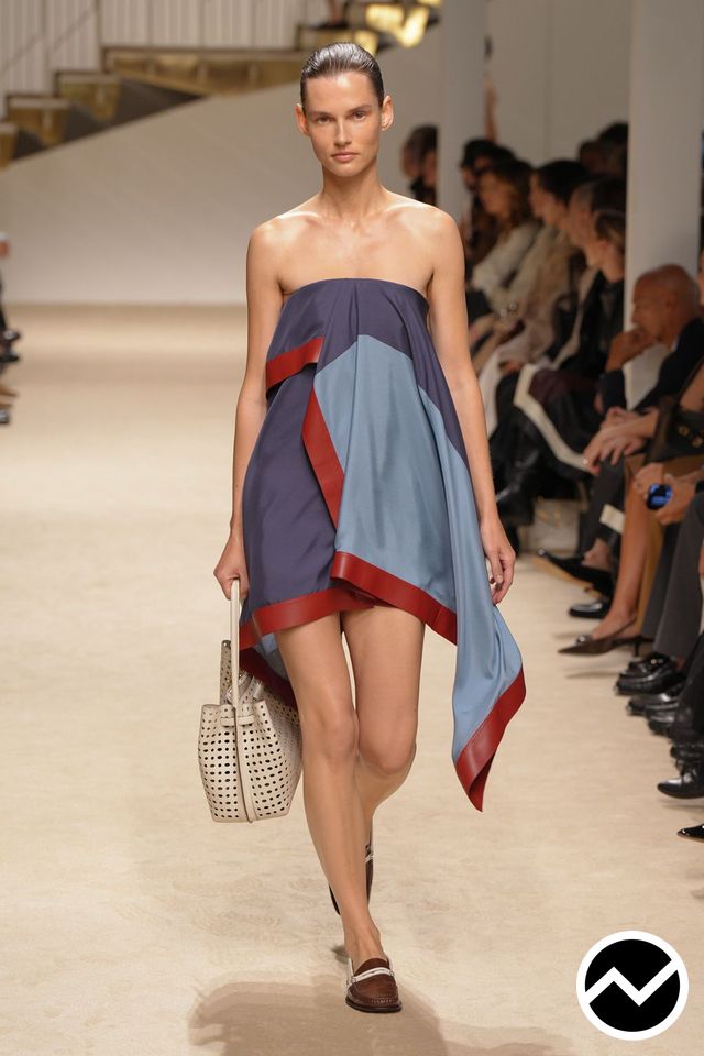 Tod's, SS27 womenswear, Draped Dress, look 32