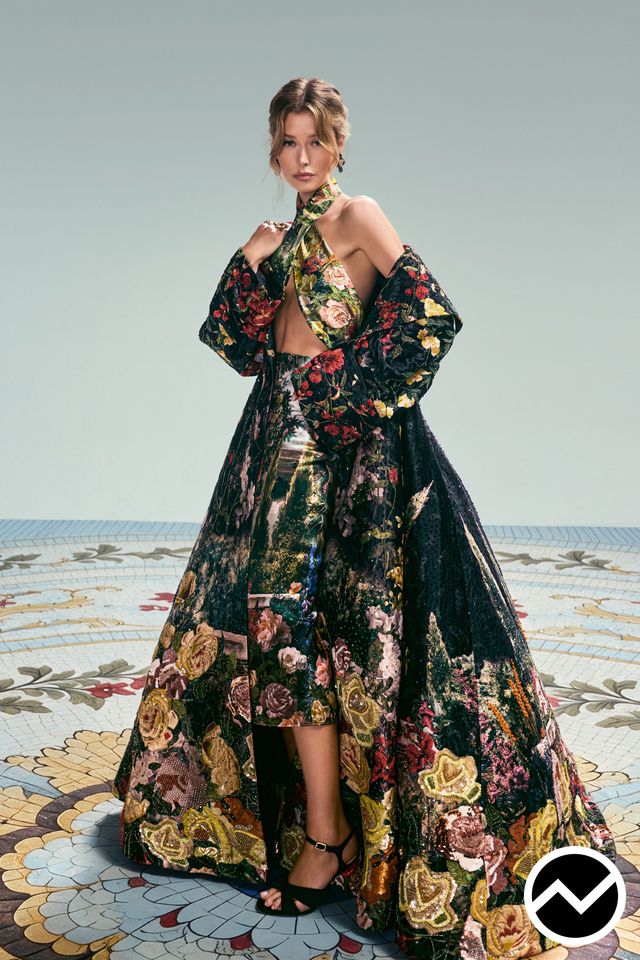 Alice + Olivia, SS27 womenswear, Maximalist, look 1