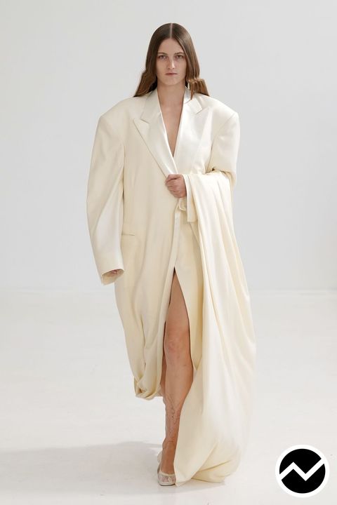 Area, SS27 womenswear, Drop Shoulder Coat, look 23
