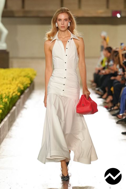 Carolina Herrera, SS27 womenswear, Drop Waist Dress, look 14