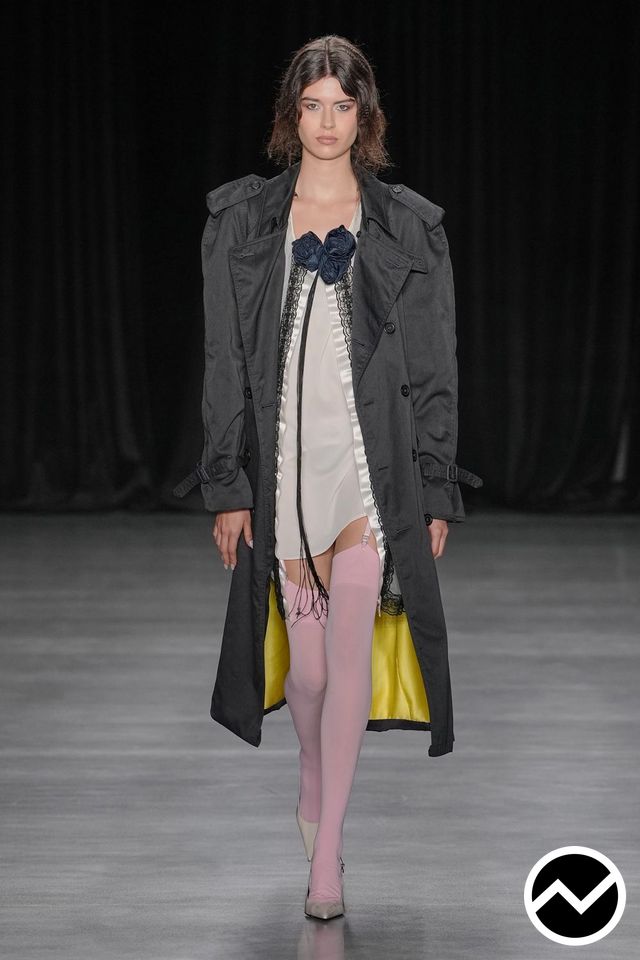 Christian Cowan, SS27 womenswear, Double Breasted Coat, look 7