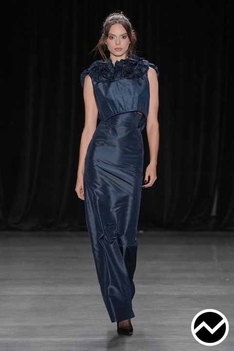 Christian Cowan, SS27 womenswear, Nordic Blue, look 12