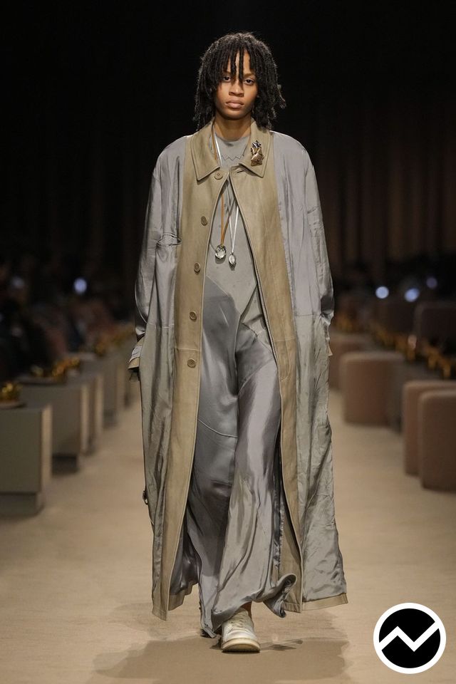 Coach, SS27 womenswear, Mineral Grey, look 22