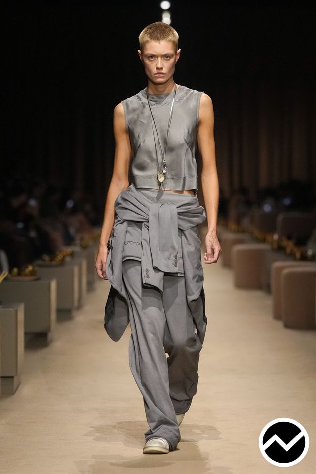 Coach, SS27 womenswear, Elemental Gray, look 27