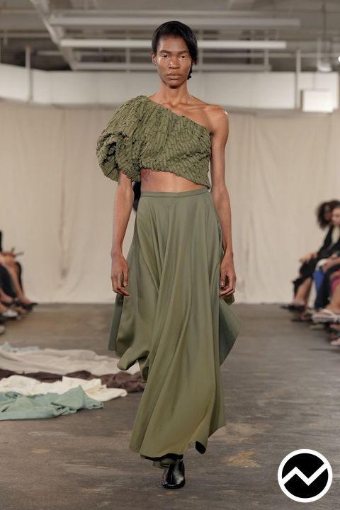 Diotima, SS27 womenswear, Asymmetric Hem Skirts, look 6