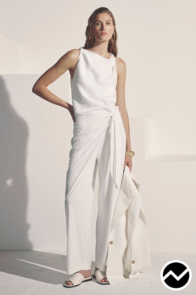Donna Karan, SS27 womenswear, Draped Top, look 26