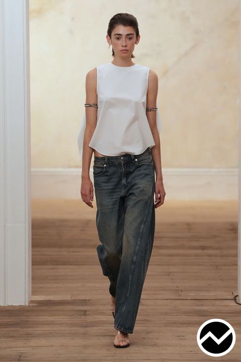 Eckhaus Latta, SS27 womenswear, Barrel Jeans, look 9