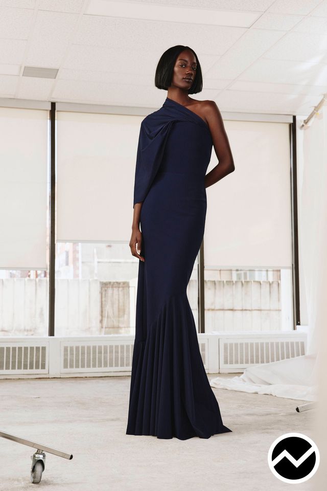 Greta Constantine, SS27 womenswear, Midnight Blue, look 19