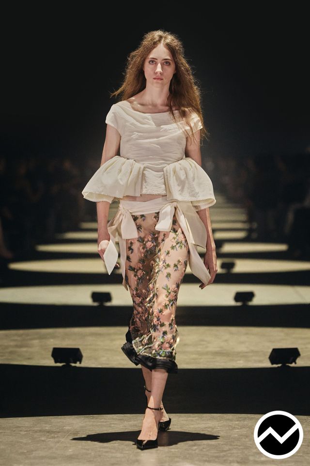 Khaite, SS27 womenswear, Peplum Blouse, look 21