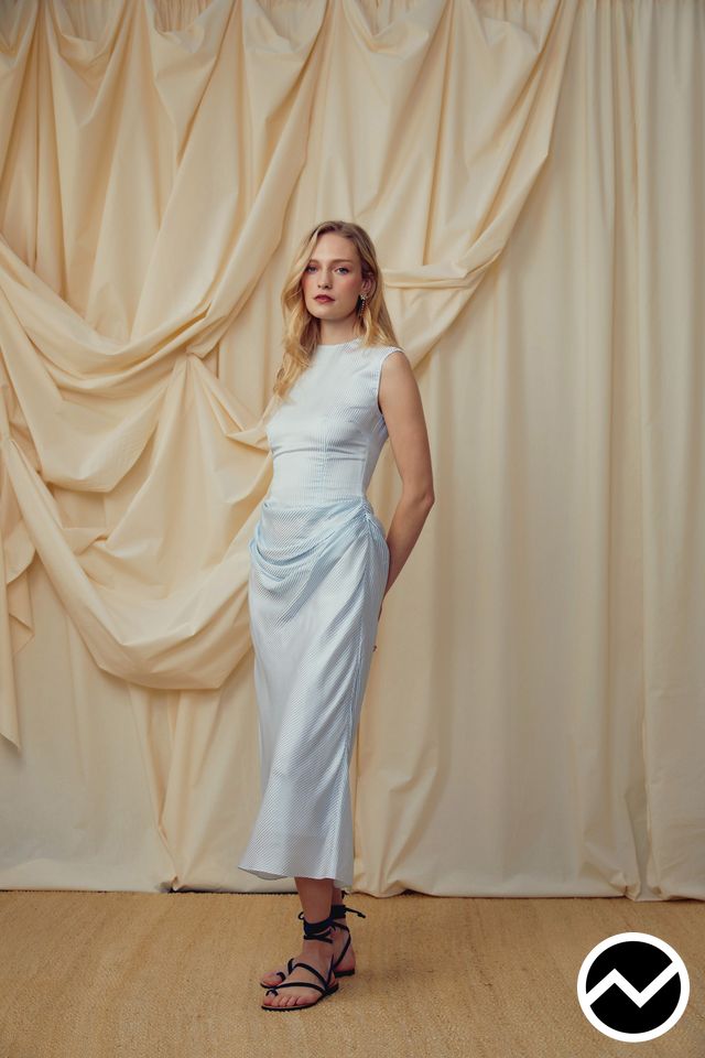 Markarian, SS27 womenswear, Draped Dress, look 13