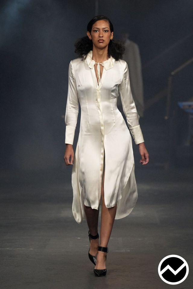 Romeo Hunte, SS27 womenswear, Asymmetric Hem Dress, look 33