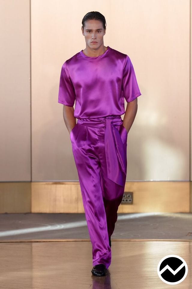 Sergio Hudson, SS27 menswear, Satin, look 6