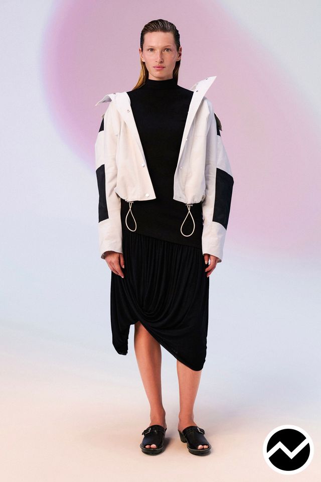 Staud, SS27 womenswear, Asymmetric Hem Sweater, look 36