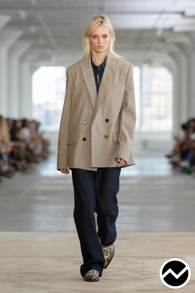 Tibi, SS27 womenswear, Longline Jacket, look 1