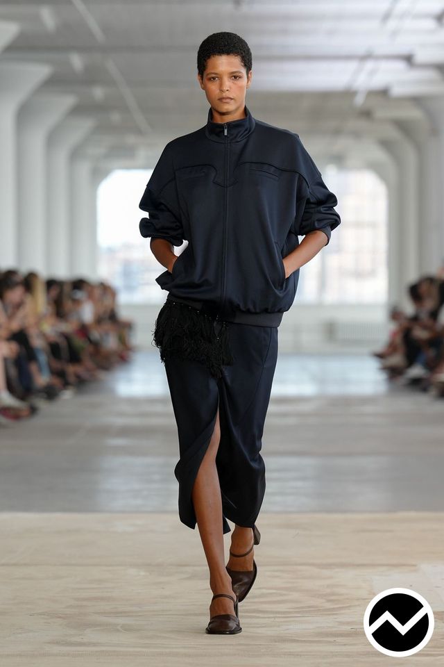 Tibi, SS27 womenswear, Midnight Blue, look 6