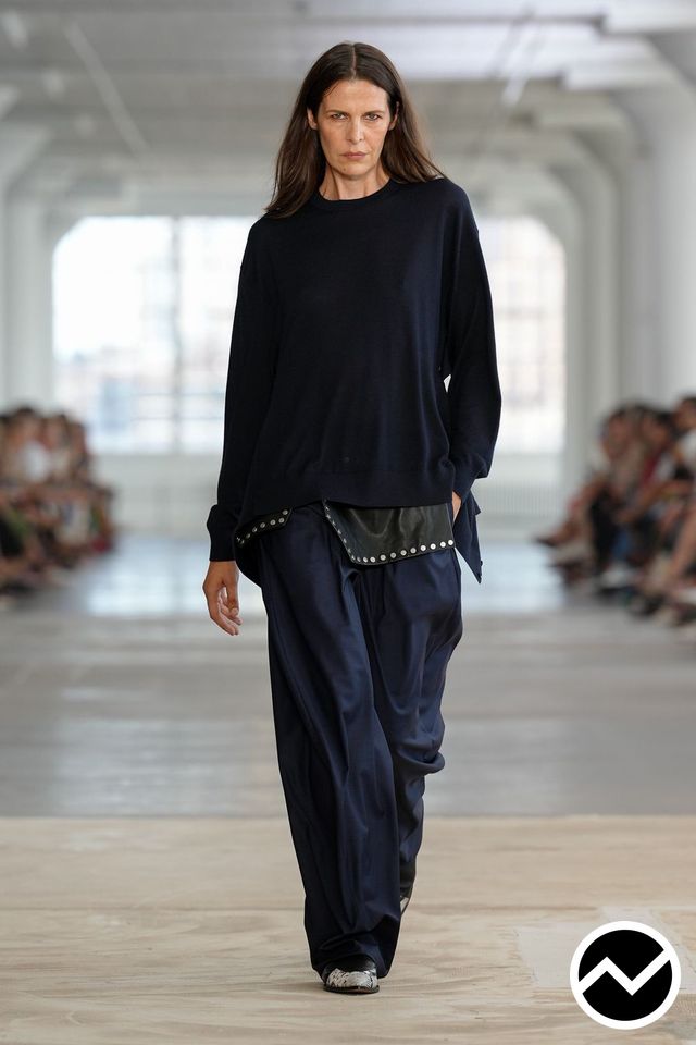 Tibi, SS27 womenswear, Asymmetric Hem Sweater, look 11