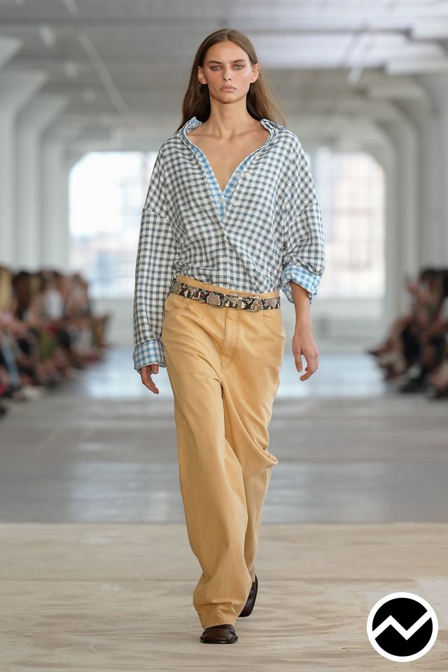 Tibi, SS27 womenswear, Low-Rise Jeans, look 19