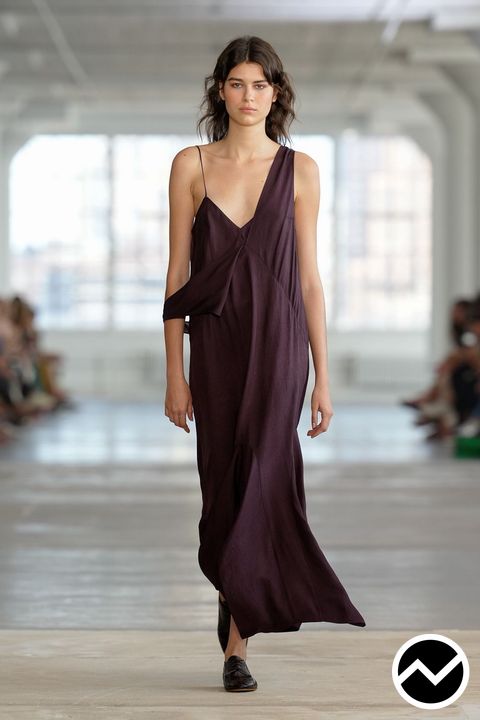 Tibi, SS27 womenswear, Wine, look 44