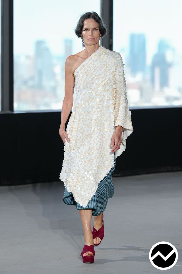 Zankov, SS27 womenswear, Nordic Blue, look 12