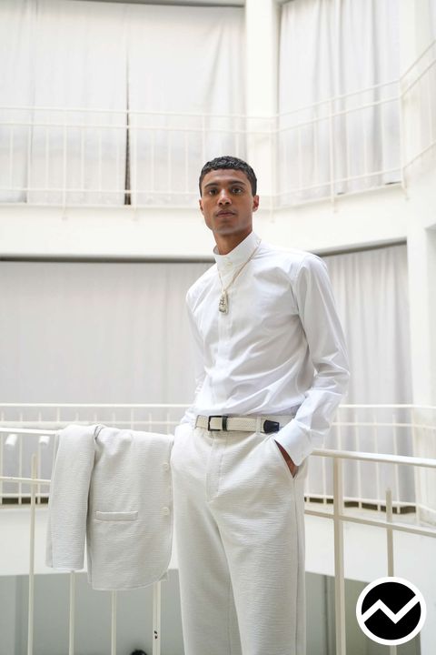 Agnes B SS27 menswear, look 1