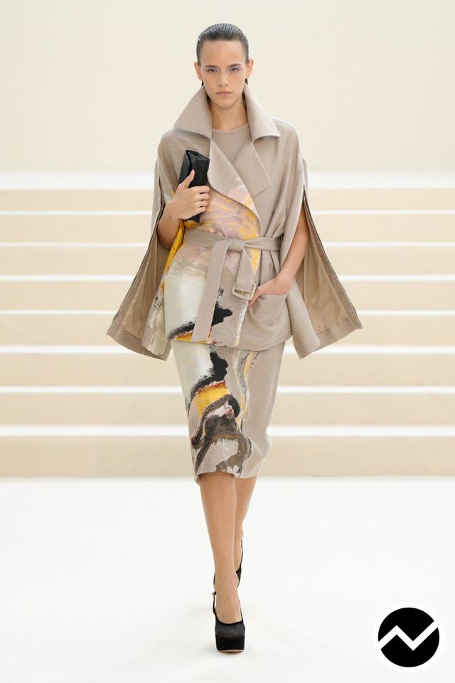 Akris, SS27 womenswear, Belted Jacket, look 18