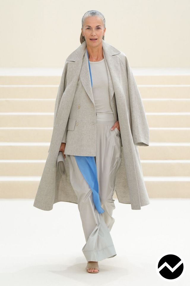 Akris, SS27 womenswear, Top Collar Coat, look 36