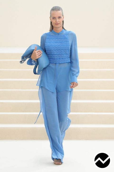 Akris, SS27 womenswear, High Neckline Blouse, look 40